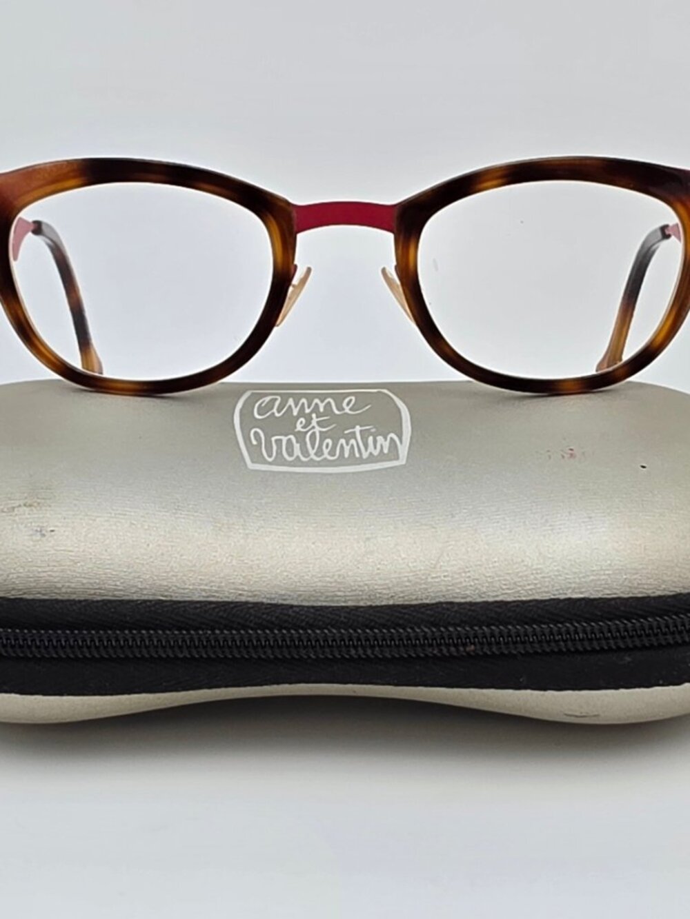 Anne Et Valentin Fairy U78 Havana Matte Red Cat Eye Eyeglasses Frame w Case 45mm